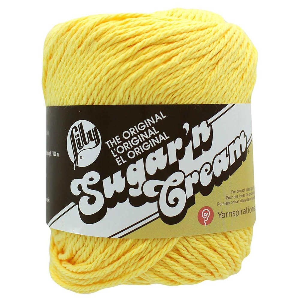 Twine/Thread/Cord, Cotton, Art & School, Spinrite, Sugar'n Cream, 100% Cotton, 4 ply, Yarn, 581216, Yellow